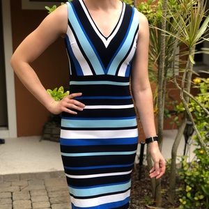 Banana Republic striped body con dress